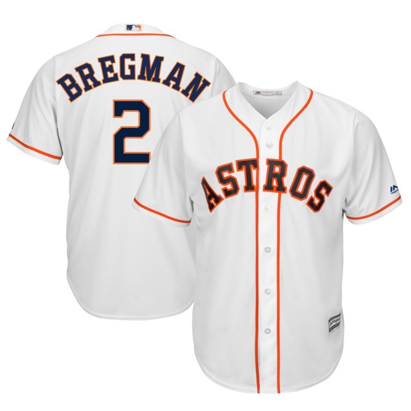 Men's Houston Astros #2 Alex Bregman White Cool Base Stitched MLB Jersey